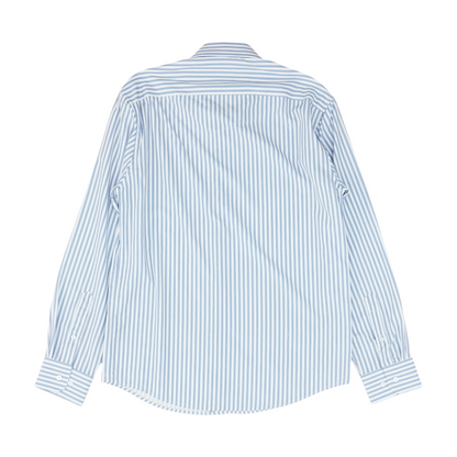 White Striped Long Sleeve Button Down