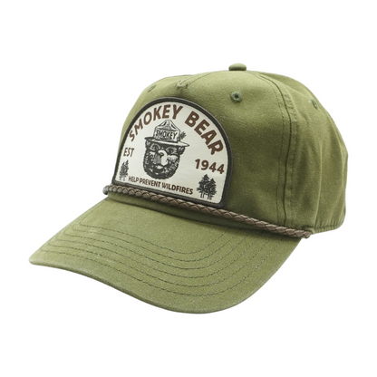 Green Smokey the Bear Ballcap Hat