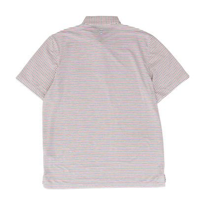 White Striped Short Sleeve Polo