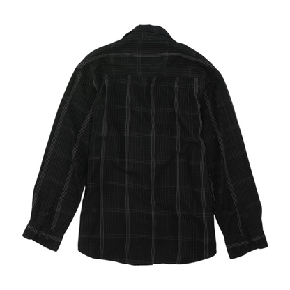 Black Plaid Long Sleeve Button Down
