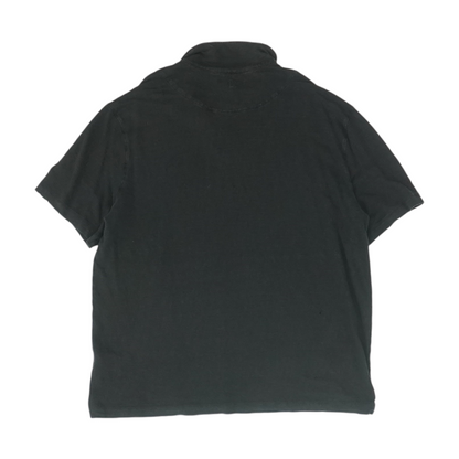 Black Solid Short Sleeve Polo