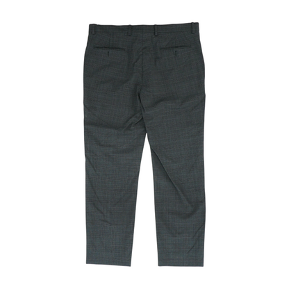 Charcoal Plaid Regular Pants