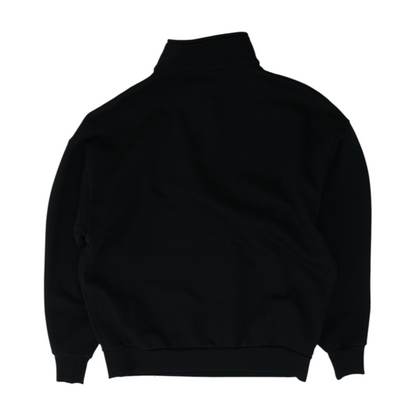 Black Solid 1/4 Zip Pullover