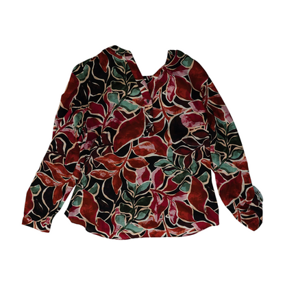 Red Floral Blouse
