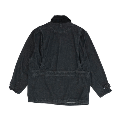 Navy Solid Denim Jacket