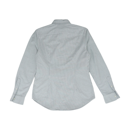 White Striped Long Sleeve Button Down