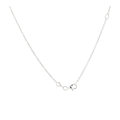1 1/4 ctw 14K White Gold Sapphire Pendant Necklace