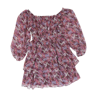 Maroon Floral Dress