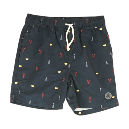 Navy Graphic Swim Bottom
