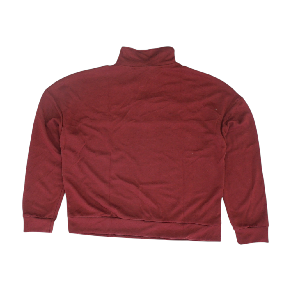 Red Solid 1/4 Zip Pullover