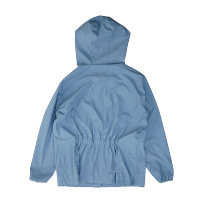 Blue Solid Rain Jacket