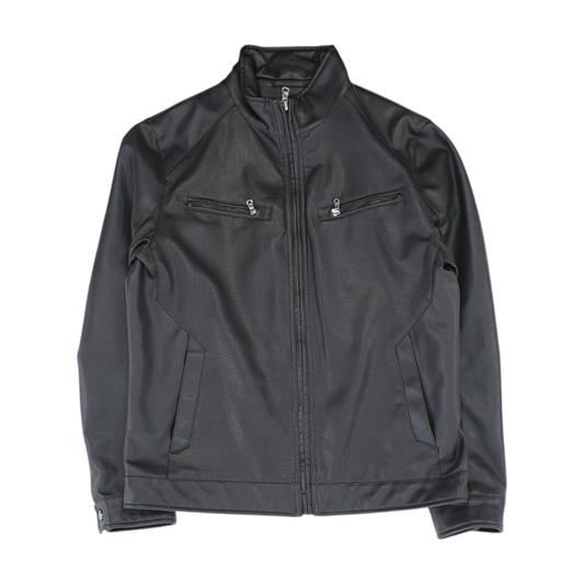 Brown Solid Leather Jacket