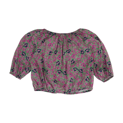 Green Floral Blouse