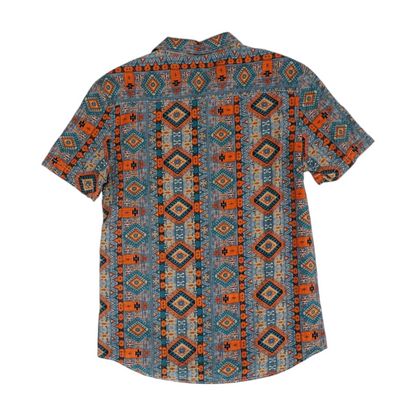 Multi Print Short Sleeve Button Down
