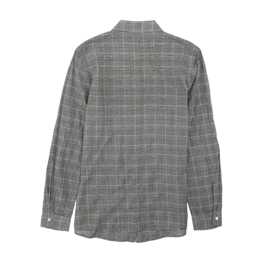 Black Check Button Down