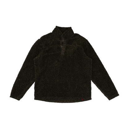 Brown Solid 1/4 Zip Pullover