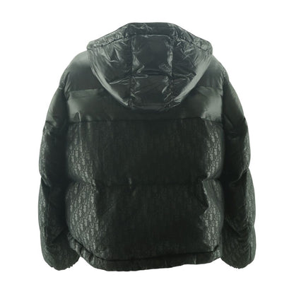 Black Dior Oblique Hooded Down Jacket