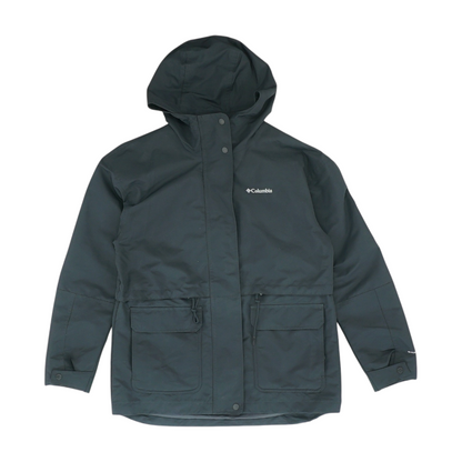 Black Solid Rain Jacket