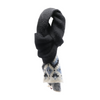 Black Graphic Acrylic Scarf