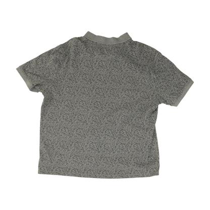 Gray Floral Short Sleeve Polo