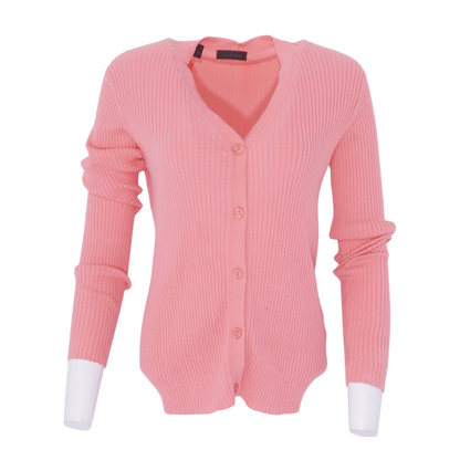 Saks Fifth Ave Pink Cardigan Sweater – Image 1