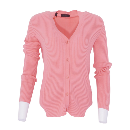 Saks Fifth Ave Pink Cardigan Sweater – Image 1