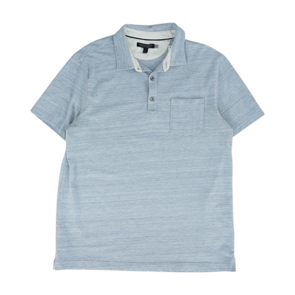 Blue Abstract Short Sleeve Polo