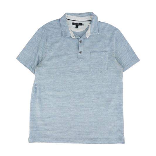 Blue Abstract Short Sleeve Polo