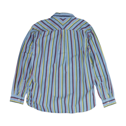 Blue Striped Long Sleeve Button Down