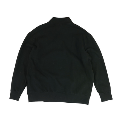 Black Big & Tall Solid 1/4 Zip Pullover