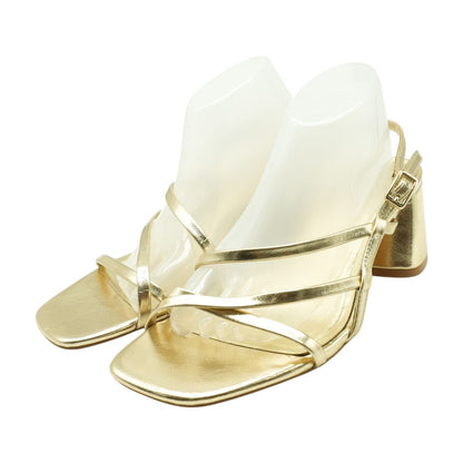 Gold Block Heels
