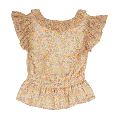 Beige Floral Blouse