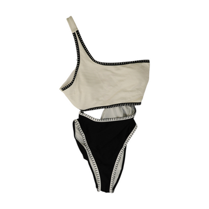 White Color Block One-Piece