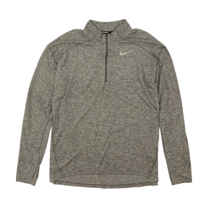 Gray Solid 1/4 Zip Pullover