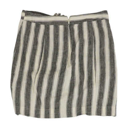 Gray Striped Mini Skirt