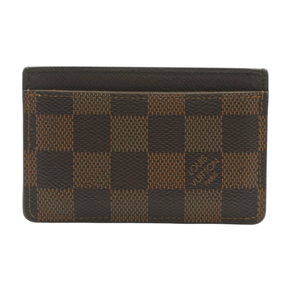 Damier Ebene Canvas RFID Card Holder
