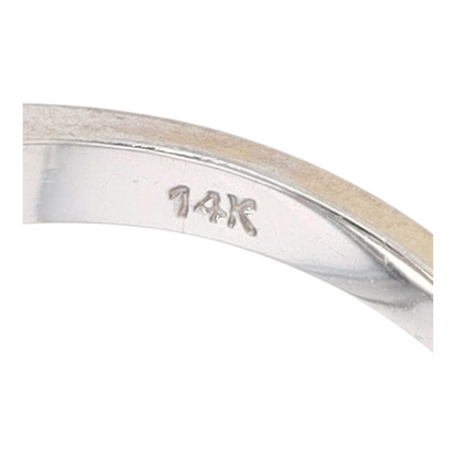 14K White Gold Mystic Stone Fashion Ring