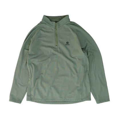 Green Solid 1/4 Zip Pullover