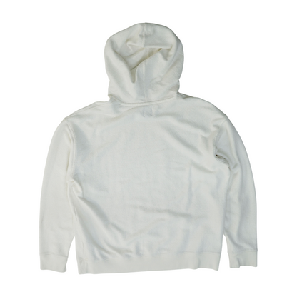 White Solid Hoodie Pullover
