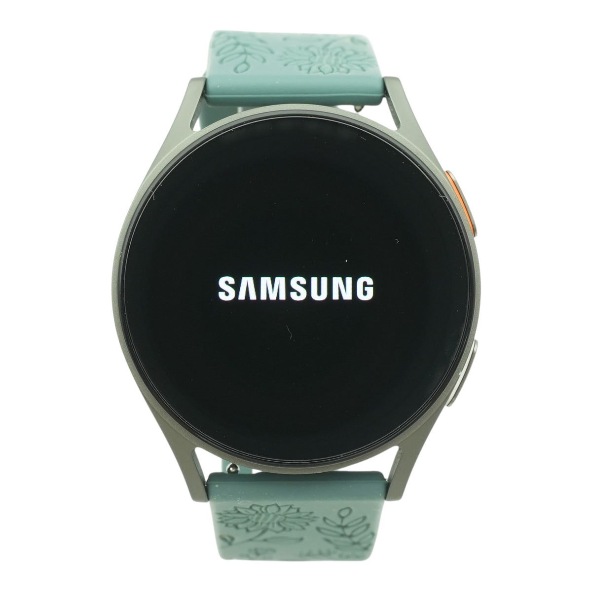 40mm Galaxy Watch7 Gray Smartwatch Green Band S/M