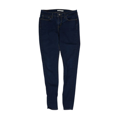 Blue Mid Rise Skinny Leg Jeans
