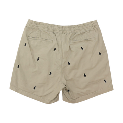 Khaki Print Chino Shorts