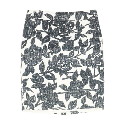 White Floral Mini Skirt