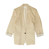 Beige Solid Blazer