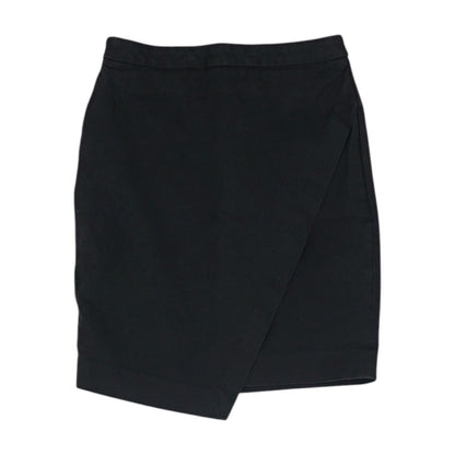 Black Solid Midi Skirt