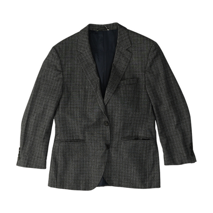 Gray Short Plaid Sport Coat