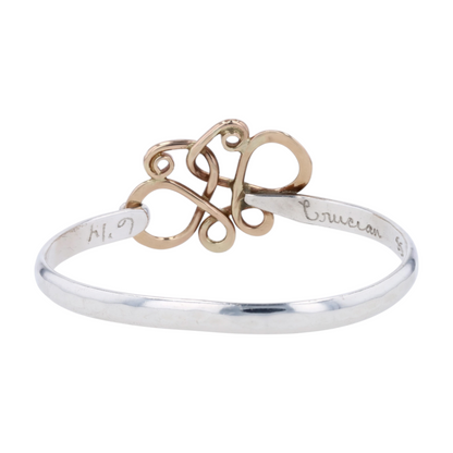 Crucian Gold Sterling Silver Bangle Bracelet – Image 2
