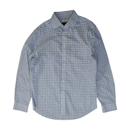 Blue Plaid Long Sleeve Button Down