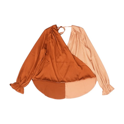 Rose Gold Color Block Blouse