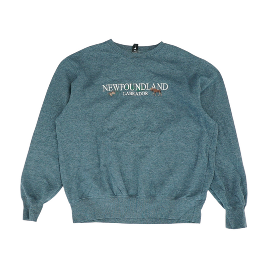 Blue Solid Sweatshirt Pullover
